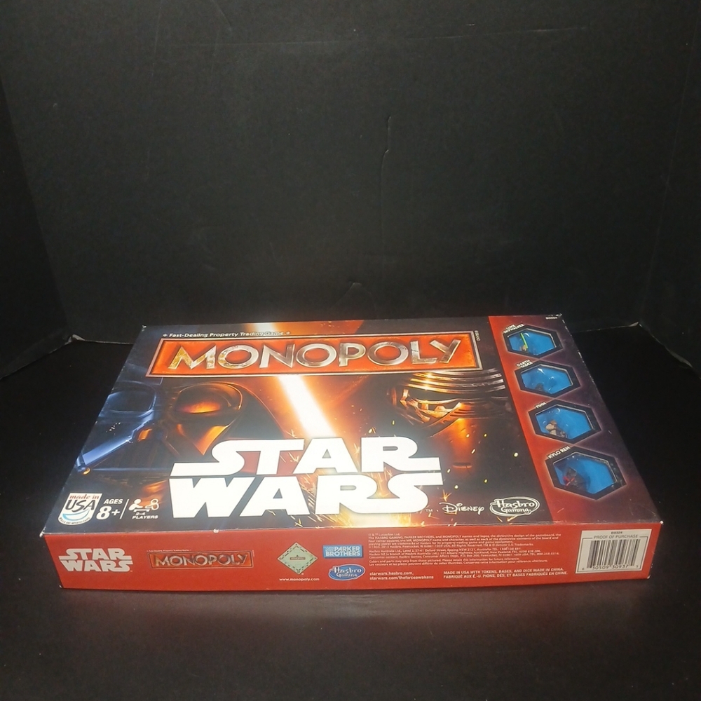 Monopoly Star Wars The Force Awakens Board Game 2015 Hasbro, COMPLETE - Picture 4 of 8